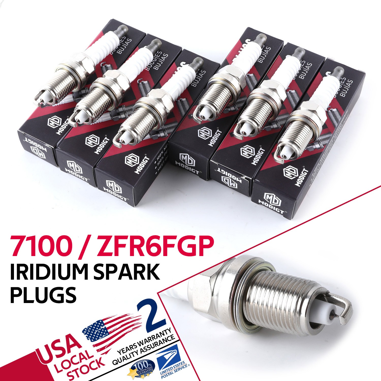 Fit NGK Set of 6 Iridium Spark Plugs For Dodge Ram 2500 3500 8.0L V10 ZFR6FGP