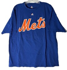New York Mets Majestic Ike Davis Blue Jersey T-Shirt Size XL Excellent