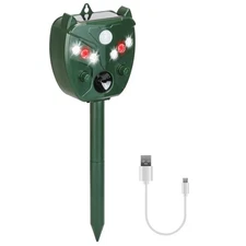 Ultrasonic Solar Animal Repeller Outdoor Mole Snake Squirrel Mouse Chaser