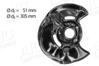 Aic Ankerblech Spritzblech Bremsscheibe Vorne Links FüR Mercedes C-Klasse 190