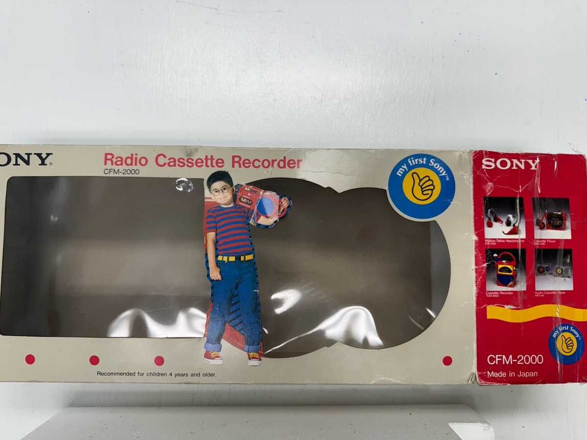 Vintage My First Sony CFM-2000 Kids Boombox Cassette Player NIB