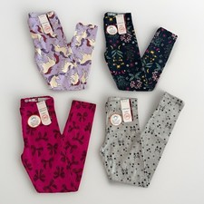 Wonder Nation Leggings Girls 6-6X Casual Pull On Print Pants Lot of 4 NEW