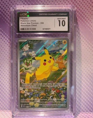 Pikachu SVP 088 Promo Adventure Chest Pokemon Holo CGC 10 GEM MINT