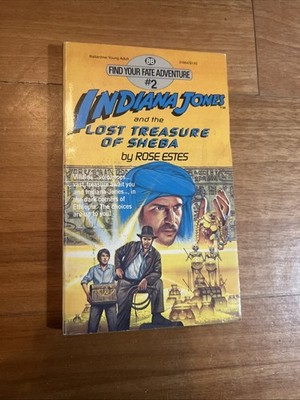VTG Indiana Jones and the Lost Treasure Of Sheba Find Your Fate Book Rose Estes