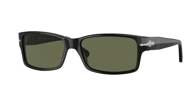PERSOL PO2803S 95_58 Rectangle Black Polar Green 58 mm Men's Sunglasses