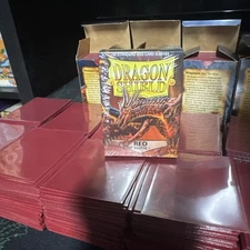 Dragon Shield Red Matte Standard Size Card Sleeves 63x88mm Out Of Print!