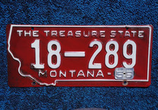 1956 MONTANA License Plate