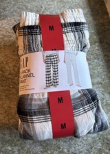 Gap Womens Flannel Pajama Pants, 2-Pack, NWT, Stripes, M, 100 Cotton, Lounge