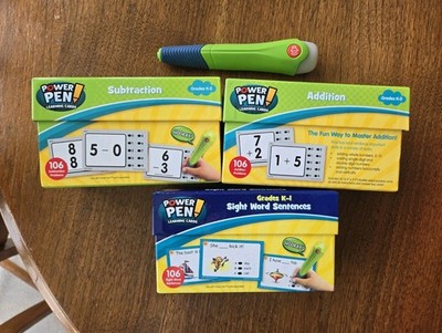 Teacher Created Resources Power Pen Cards: Add/Subtract/Sight Words