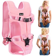 Dog Backpack Carrier, Legs Out Easy-fit Dog Front Carrier for Small Medium Do...