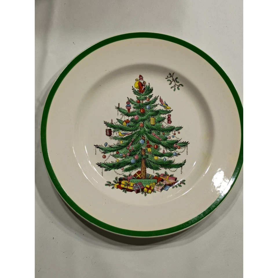 Spode Árbol de Navidad China Buffet Set 2 Platos de Cena 2 Tazas Platillos con Cajas Foto 2 de 4