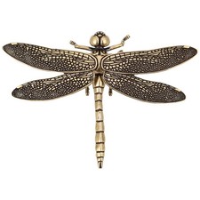 Dragonfly Copper Figurine Sculpture Decorative Ornament for Office Desk