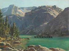 Ogden Minton Pleissner - Trout Fishing Wyoming - 24x30 Print Sporting Art