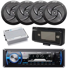 Pyle PLMRB29B USB Bluetooth Radio, 4 x 5.25" 180W Speakers, Amp, Stereo Cover