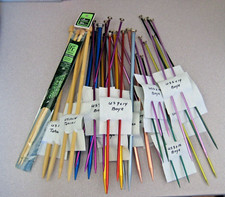 Single point knitting needles - Boye, Susan Bates, Takumi  Unbranded - CHOOSE