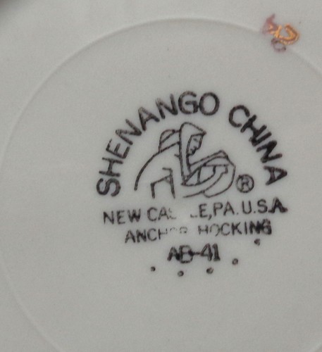 Shenango China Restaurant Ware Ribbed Gravy Boat Maroon Mustard 5 1/2" Set of 6 - Picture 5 of 5