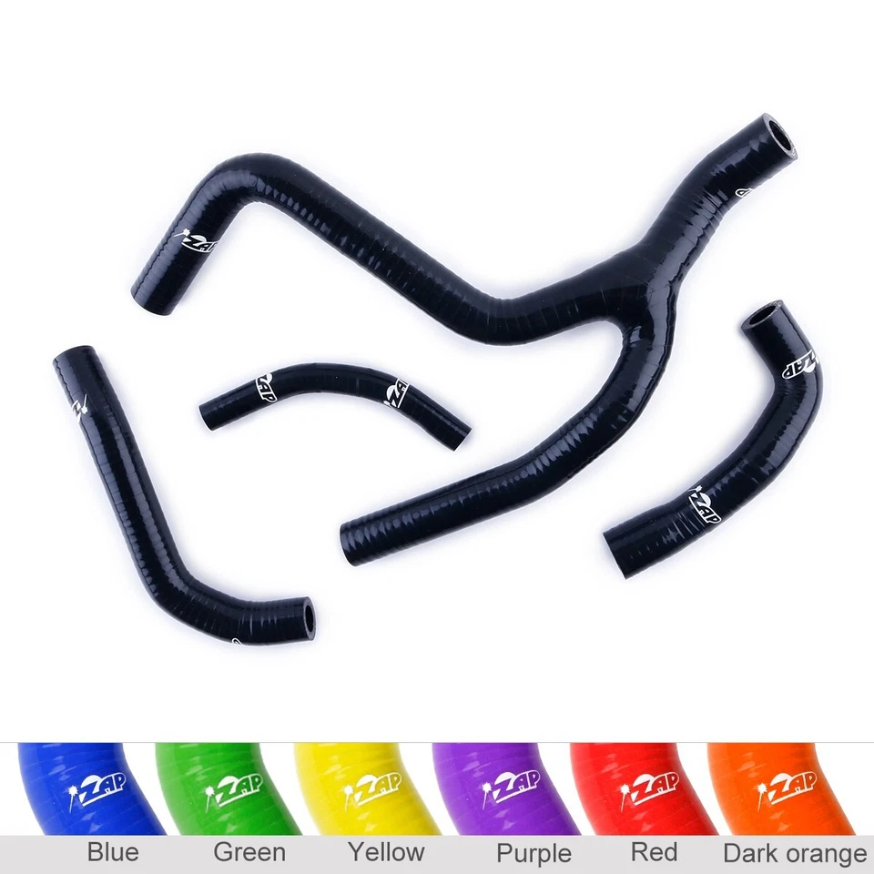 Kit de mangueras de radiador de silicona negras ZAP para Suzuki RMZ250 RMZ 250 2013-2018 Foto 2 de 4