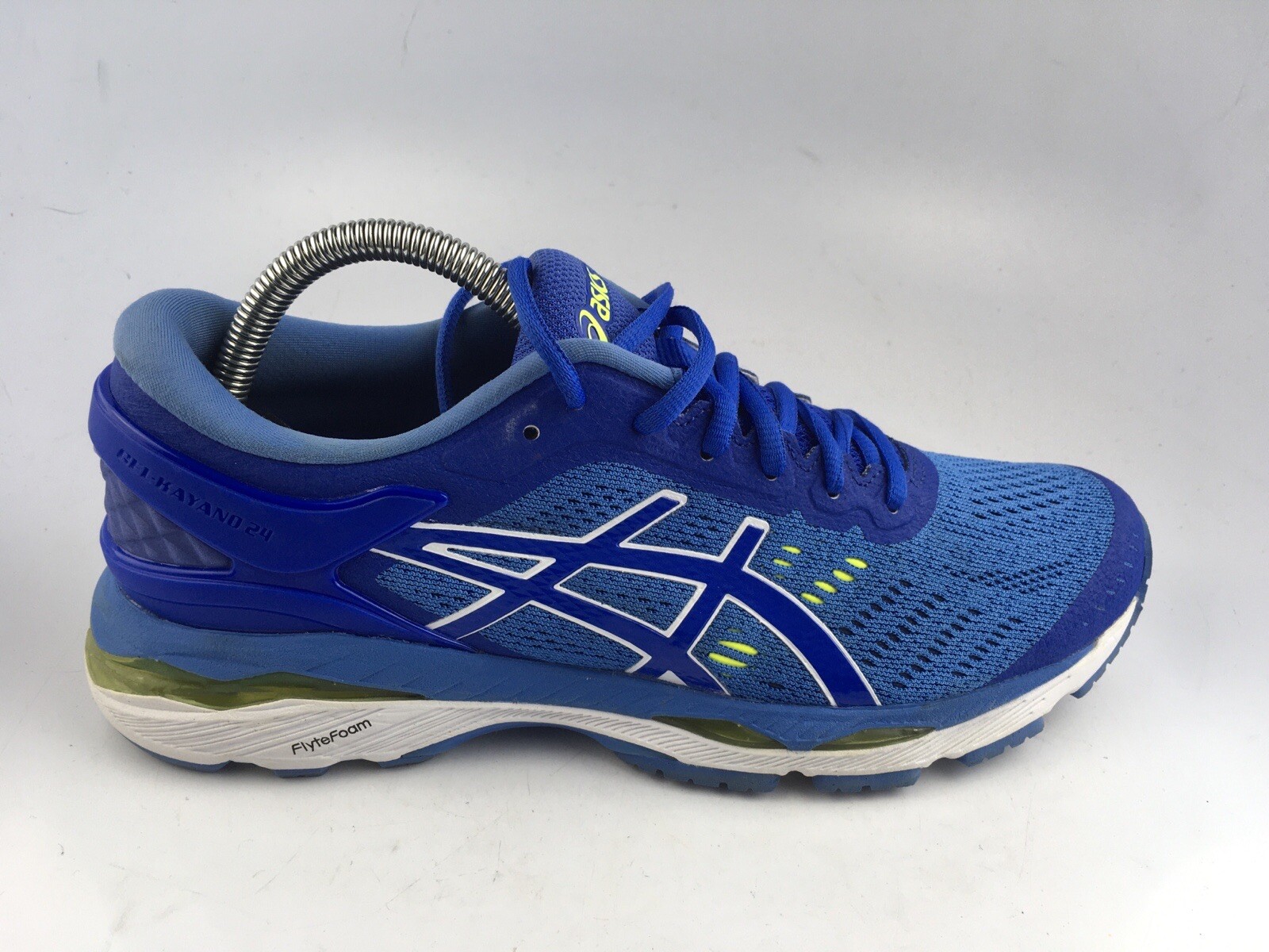 Asics Womens Gel Kayano 24 Women's T799N Blue/ Lime Running Shoes  Sz US 9 M image 3