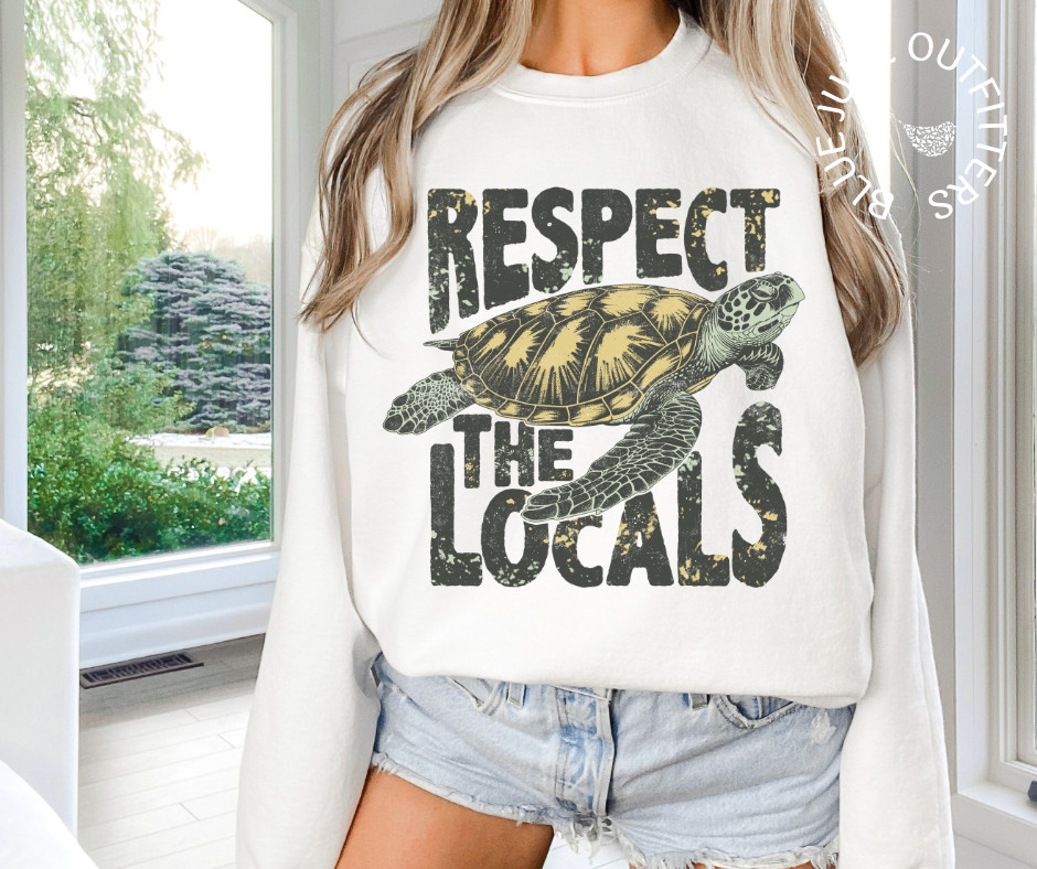 Respect The Locals | Sudadera Sea Turtle Marine Life