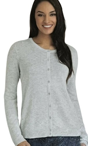 Hilary Radley Ladies' Cardigan (Lt Gray 