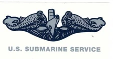U.S. Submarine Service Decal 3x6 inch Outside - BCP c6669-o