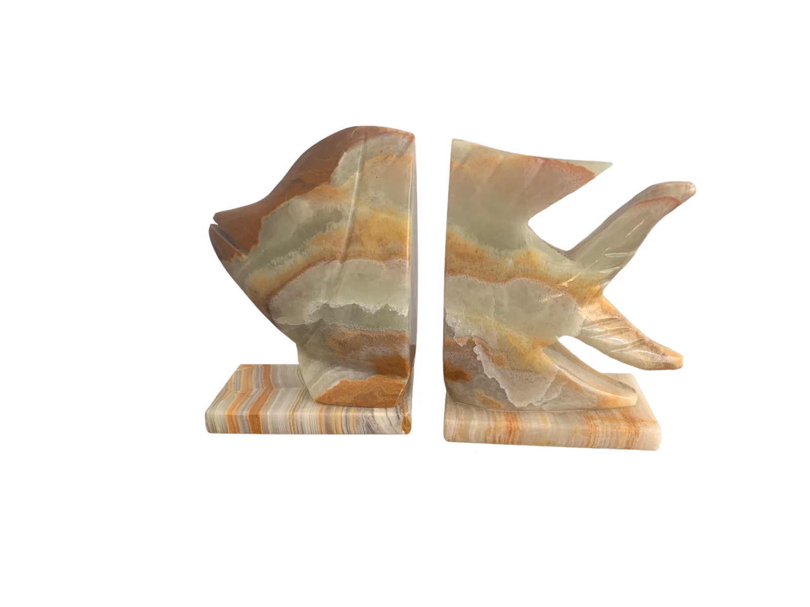 Vintage Onyx Fish Bookend