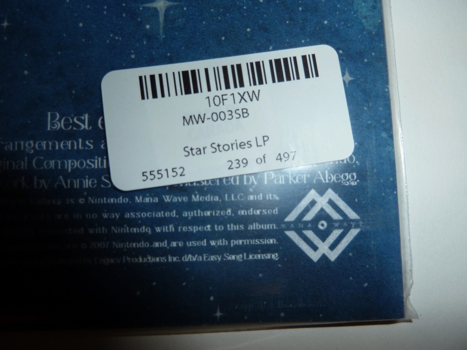 *STAR STORIES* Super Mario Galaxy Nintendo Splatter LP Vinyl Soundtrack