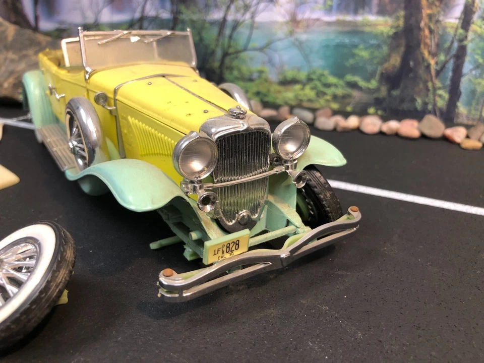 Imperfecto y Polvoriento Franklin Como Nuevo 1930 Duesenberg J Derham Tourster ~ Sin Caja 1:24 Foto 3 de 4