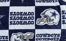 Dallas Cowboys NFL Fleece Fabric - 60" Wide - Sold by The Bolt 10 Yards New