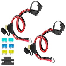 2PCS 10AWG SAE to O Ring Terminal Harness, 2FT/60CM SAE Battery Connector Cable