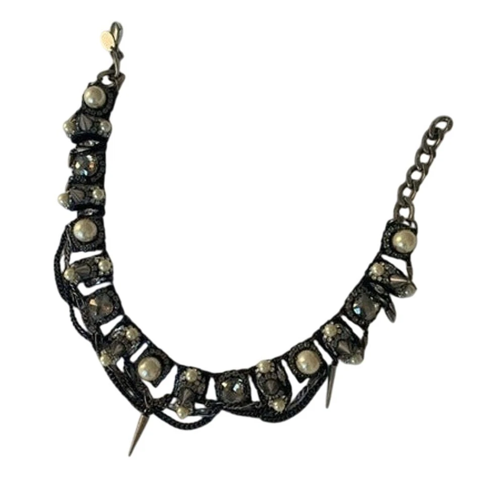 $978 Erickson Beamon Cristal Pico Perla Punk Collar Distintivo Collar Foto 4 de 4