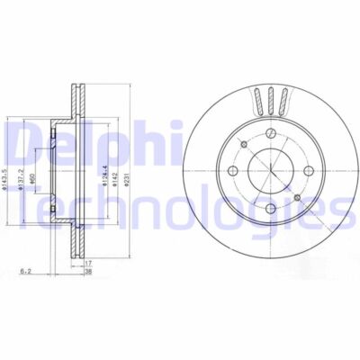 Bremsscheibe BG4047 DELPHI Für SUZUKI