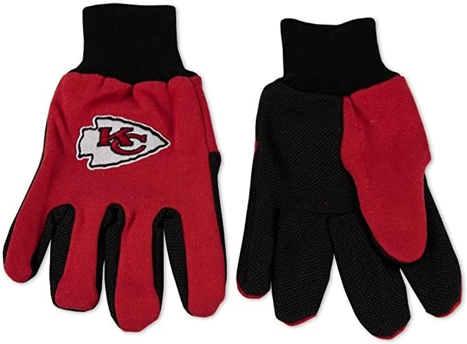 SPORTS TEAM UTILITY GLOVES PAIR: KANSAS CITY CHIEFS - 6 PACK