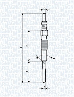 MAGNETI MARELLI 062900079304 Glow Plug for CHEVROLET,OPEL,VAUXHALL
