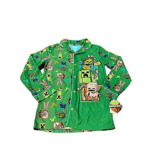 Minecraft Boys' Long Sleeve Pajama top-Piece, Size 10-12
