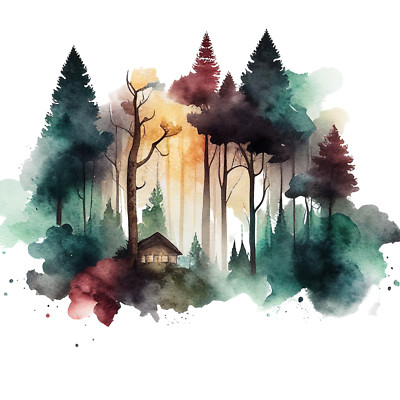9x car sticker mystical forest tuning car rear window 9x9 cm