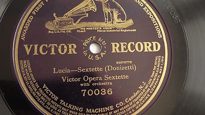 Lucia Sextette - 78rpm single 12-inch – Victor #70036 Contract