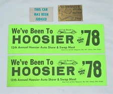 NEW VINTAGE LOT OF 1978 INDIANAPOLIS 500 SPEEDWAY 12TH ANNUAL HOOSIER AUTO SHOW 