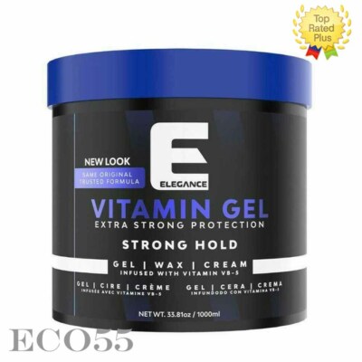 Elegance hair gel vitamin gel extra strong hold protection 33.81oz / 1000ml
