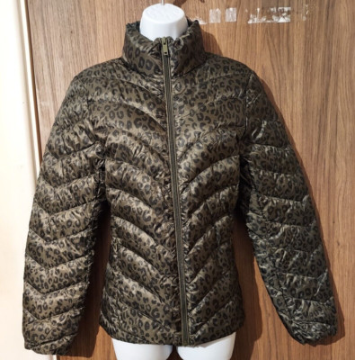 MARKS & SPENCER Feather and Down Animal Print Puffer Jacket UK 6