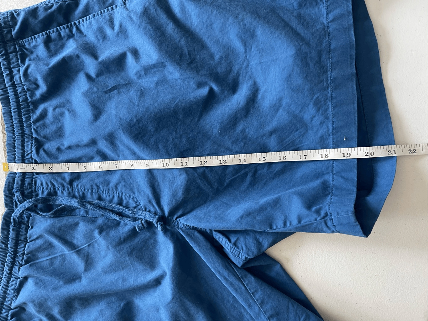 Chaps Blue Drawstring Pull Up Shorts Size XXL 100… - image 5