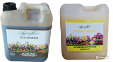 OLIO DI NEEM 5 LT E SAPONE DI POTASSIO 5 LT AGROFLOR BIOLOGICI  (CONCENTRATI)