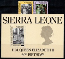 Maisons royales 1943,1951, 1970 Neuf ** 100% La reine Elizabeth II