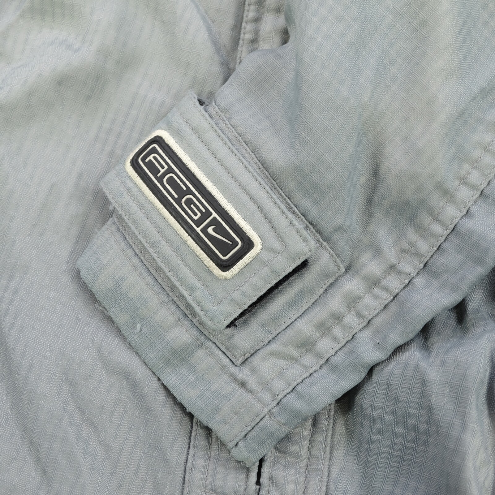 Rare Vintage NIKE ACG Swoosh Outer Layer 3 Full Zip Hooded Jacket 90s 2000s Gray image 8