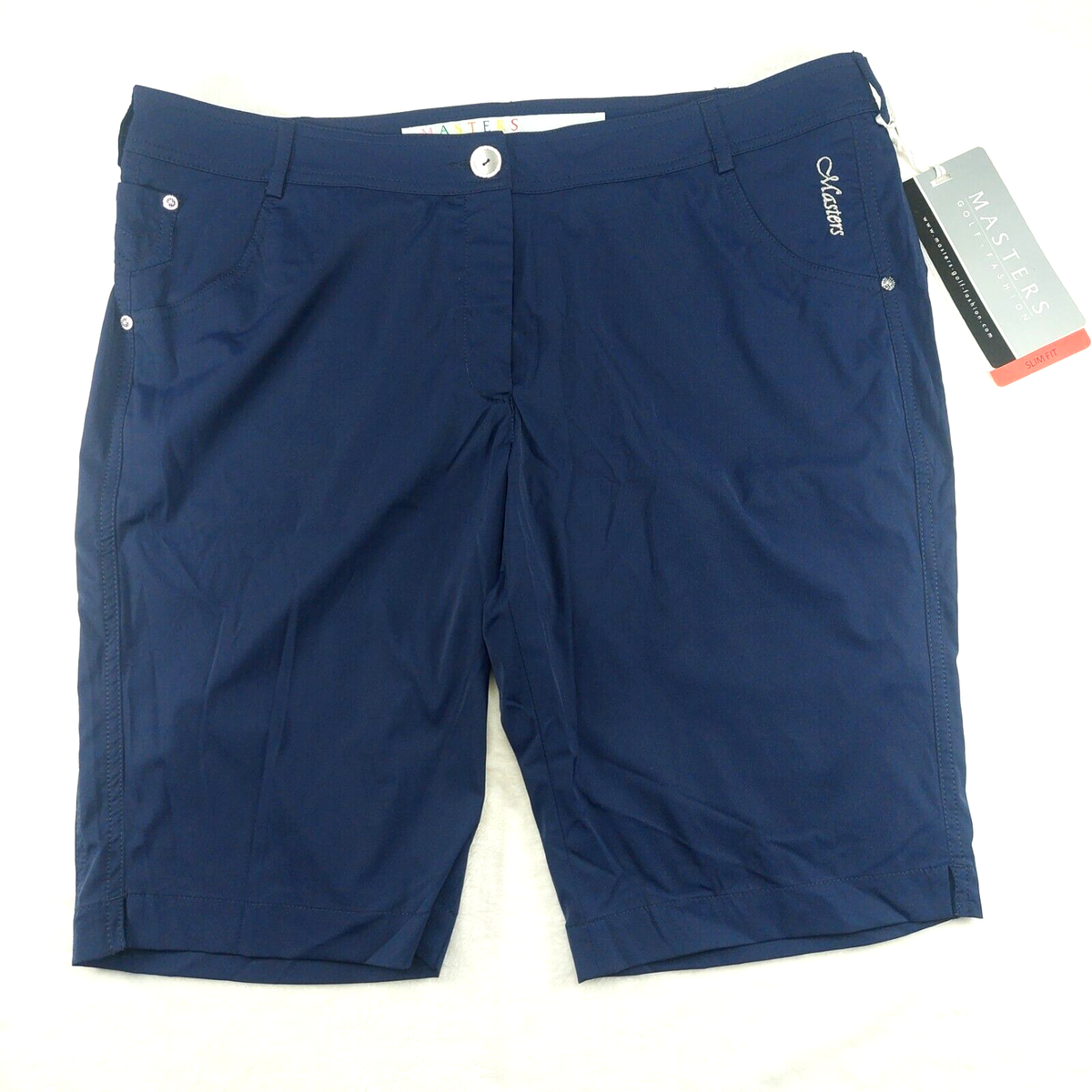 New Women Masters Golf Bermuda Shorts Size 16 Navy Made in Austria