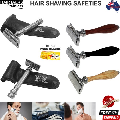 Pristine Traditional Classic Double Edge Safety Razor | Reusable Shaving Razor For Men Eco Friendly Fits All De Razor Blades