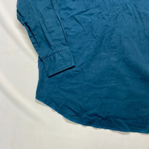 Wrangler Dress Shirt Men's 16.5 Blue Pockets Collared Long Sleeve Formal Oxford - Picture 12 of 14