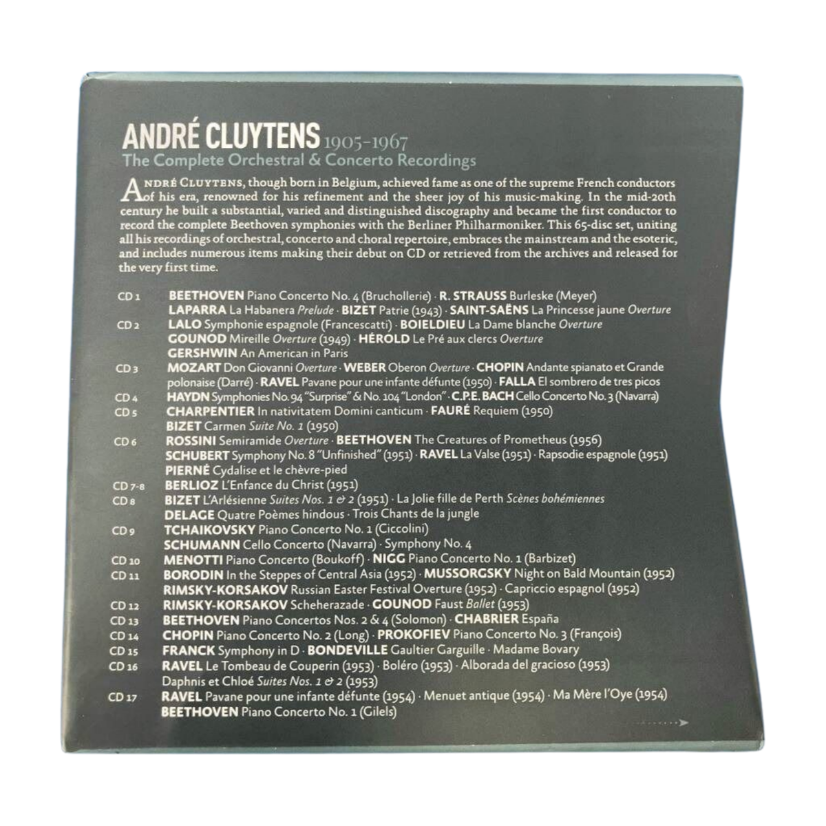 Andre Cluytens: the Complete Orchestral Recordings by Andre Andre Cluytens: the Complete Orchestral Recordings by Andre