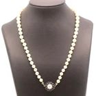 Akoya cultured pearl necklace 585 gold 14 KT white gold sapphire gemstone value 2100,-