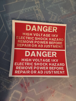 Hasbro Ghostbusters Proton Pack Danger Decals Set 2 Plain & Weathered